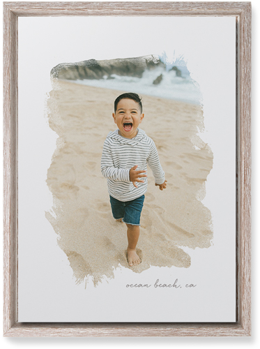 Brushstrokes Portrait Wall Art, Rustic, Single piece, Mounted, 10x14, White, white