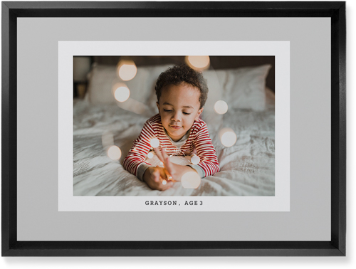 Frame Up Wall Art, Black, Single piece, Mounted, 10x14, Gray, silver lining