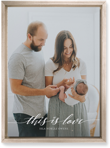 Love Is Portrait Wall Art, Metallic, Single piece, Mounted, 10x14, White, white