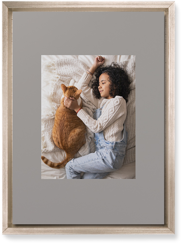 Full Frame One Wall Art, Metallic, Single piece, Mounted, 10x14, Gray