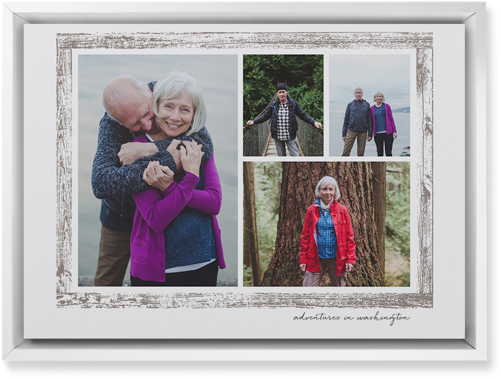 Brushed Border Collage Of Four Wall Art, White, Single piece, Mounted, 10x14, Brown, taupe