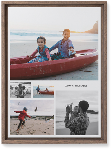 Hero Collage Portrait Wall Art, Walnut, Single piece, Mounted, 10x14, Multicolor