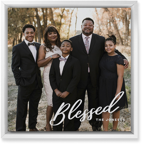 Blessed Letters Wall Art, White, Single piece, Mounted, 12x12, White