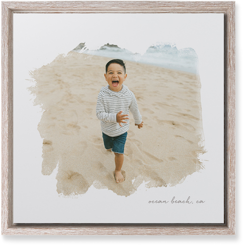 Brushstrokes Portrait Wall Art, Rustic, Single piece, Mounted, 12x12, White, white