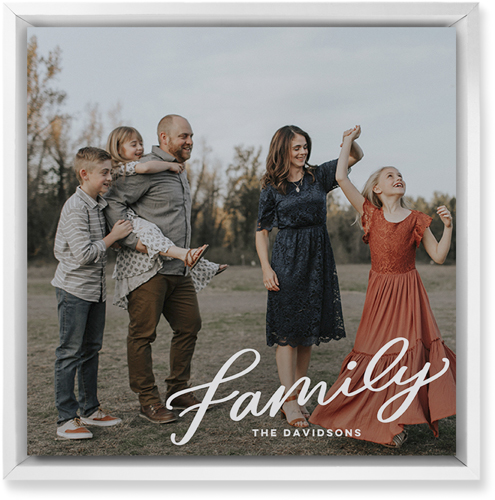 Family Letters Wall Art, White, Single piece, Mounted, 12x12, White