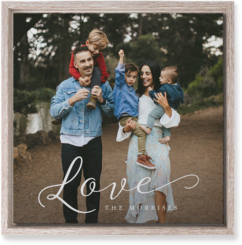 Just Love Portrait Wall Art, Rustic, Single piece, Mounted, 12x12, White, white