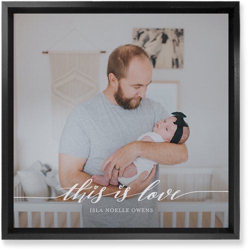 Love Is Wall Art, Black, Single piece, Mounted, 12x12, White