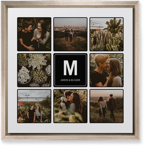 Photo Tiles Wall Art, Metallic, Single piece, Mounted, 12x12, Black, black