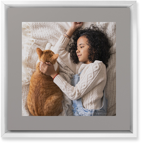 Full Frame One Wall Art, White, Single piece, Mounted, 12x12, Gray, stone