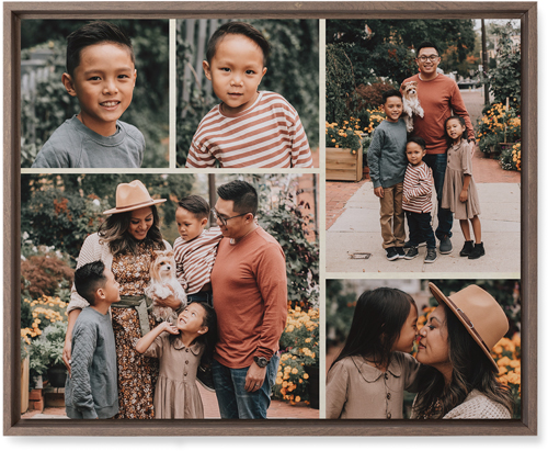 Gallery of Five Wall Art, Walnut, Single piece, Mounted, 16x20, Multicolor, multi