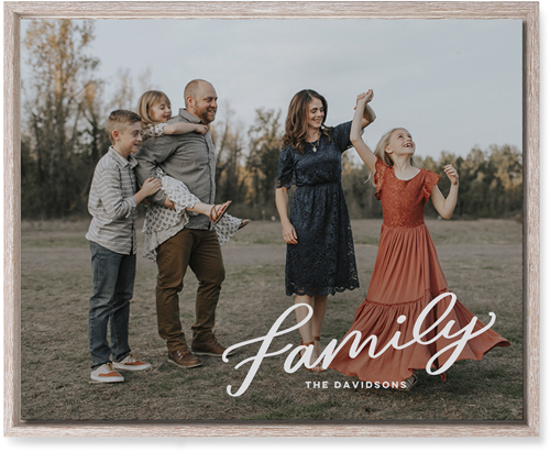 Family Letters Wall Art, Rustic, Single piece, Mounted, 16x20, White