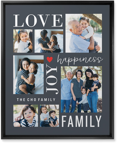 Happiness Is Wall Art, Black, Single piece, Mounted, 16x20, Gray, gray