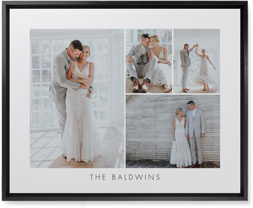 Four Corners Wall Art, Black, Single piece, Mounted, 16x20, White, white