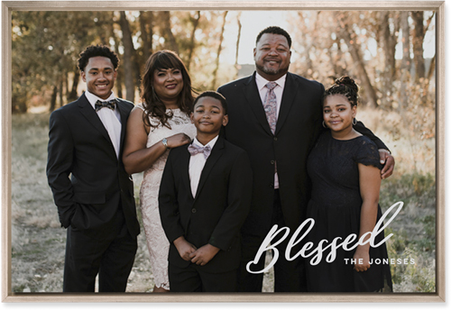 Blessed Letters Wall Art, Metallic, Single piece, Mounted, 20x30, White, white