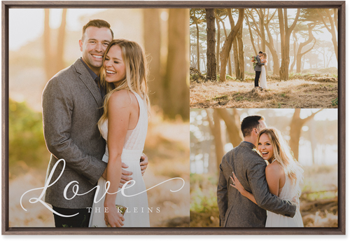 Just Love Trio Wall Art, Walnut, Single piece, Mounted, 20x30, White, white