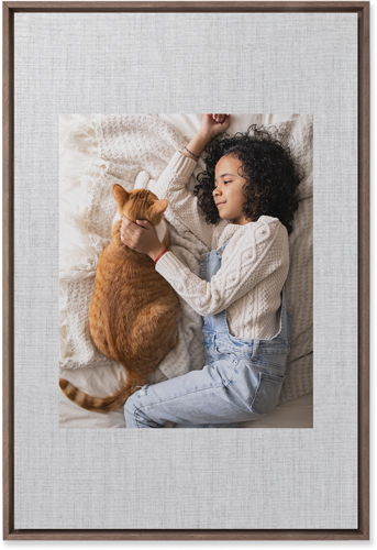 Full Frame One Wall Art, Walnut, Single piece, Mounted, 20x30, White, white