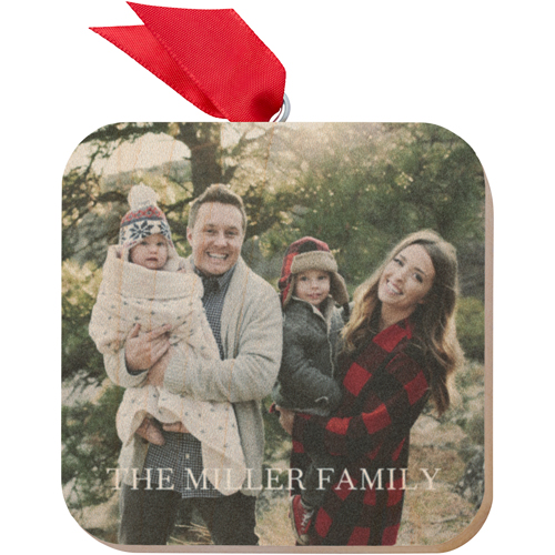 Photo Gallery Wooden Ornament, Multicolor, Square