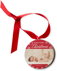 babys first christmas wooden ornament