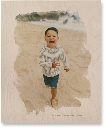 Brushstrokes Portrait Wall Art, Single piece, Wood, 16x20, White, white