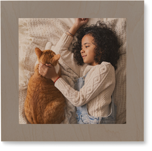 Full Frame One Wall Art, Single piece, Wood, 12x12, Gray, stone