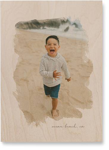 Brushstrokes Portrait Wall Art, Single piece, Wood, 10x14, White