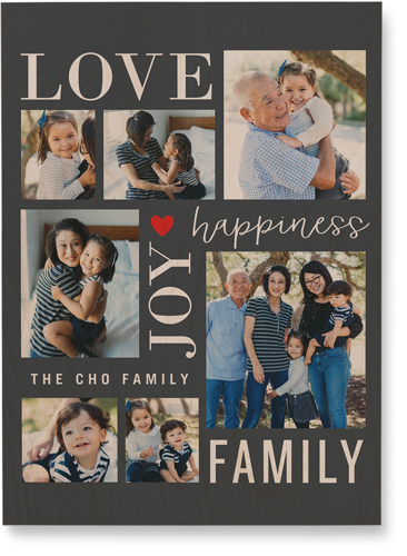 Happiness Is Wall Art, Single piece, Wood, 10x14, Gray