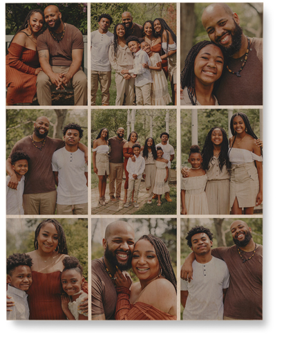 Gallery Grid of Nine Wall Art, Single piece, Wood, 8x10, Multicolor, multi