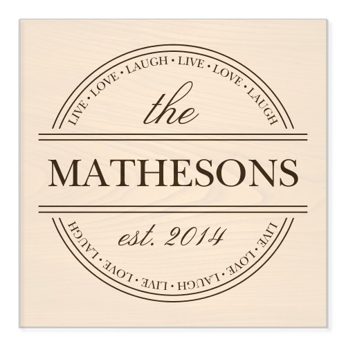 Family Seal Wood Wall Art Wall Decor Shutterfly