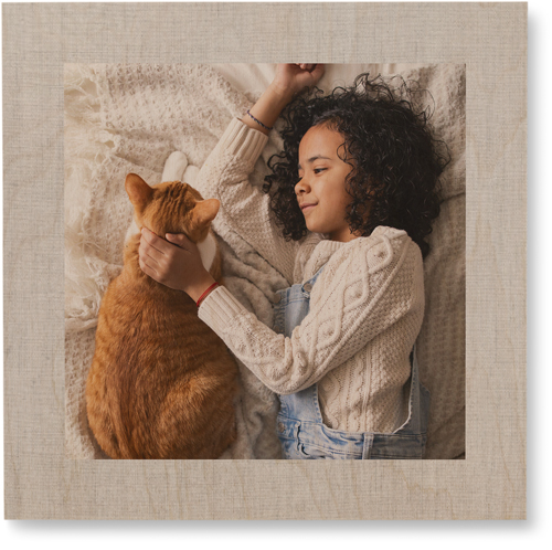 Full Frame One Wall Art, Single piece, Wood, 16x16, White