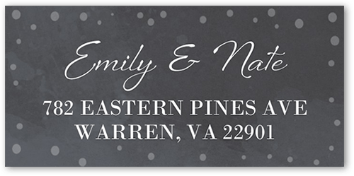 Draping Lights Address Label, Gray, Address Label, Matte, Gray