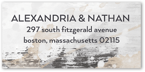 Painted Gallery Address Label, White, Address Label, Matte, White