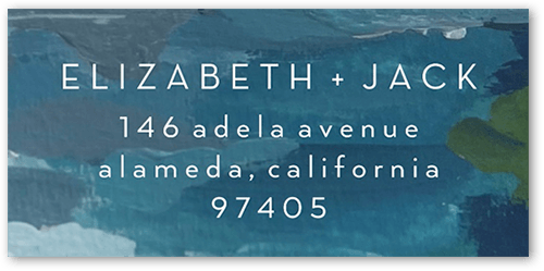 Coastal Address Label, Blue, Address Label, Matte