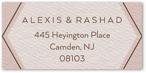Modern Honeycomb Address Label, Grey, Address Label, Matte, Smoke
