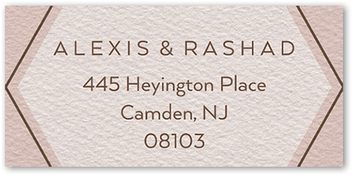 Modern Honeycomb Address Label, Grey, Address Label, Matte