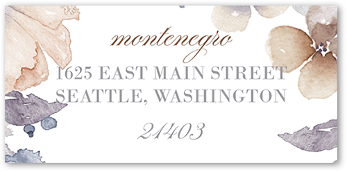 Watercolor Bouquet Address Label, Beige, Address Label, Matte, Sand