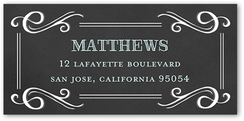 Enchanting Engagement Address Label, Black, Address Label, Matte