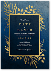 tropic fauna wedding invitation