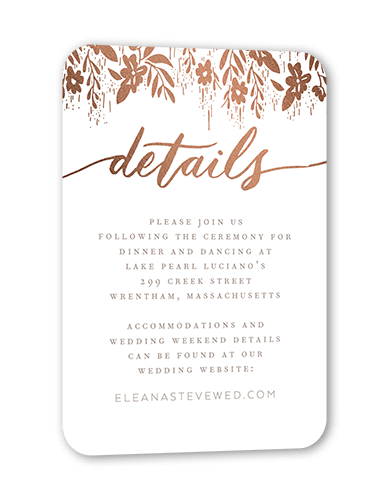 To Have And To Hold Wedding Enclosure Card, Rose Gold Foil, Beige, Signature Smooth Cardstock, Rounded