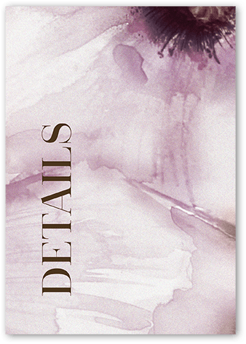 Gentle Petals Wedding Enclosure Card, Pink, Matte, Signature Smooth Cardstock, Square, Clay