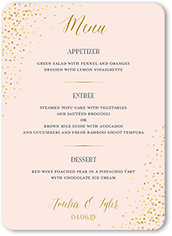 effervescent sparkle wedding menu