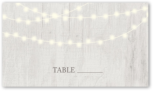 Romantic Evening Wedding Place Card, Grey, Placecard, Matte, Signature Smooth Cardstock, Light Gray