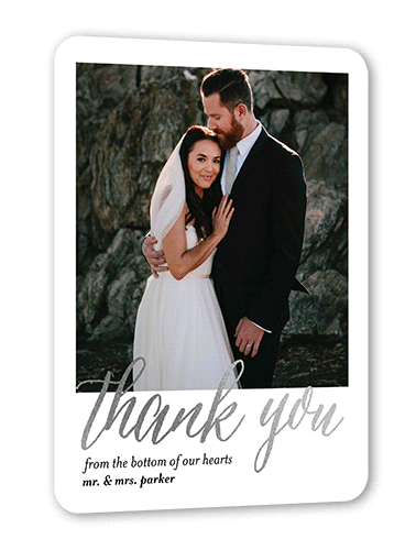 Silver Foil Thank You Cards