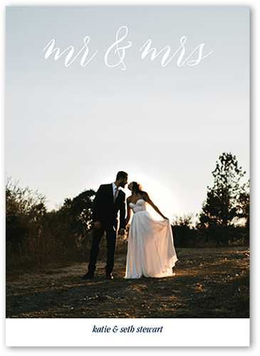 Joyfully Jotted Thank You Card, White, 5x7 Flat, Standard Smooth Cardstock, Square, White