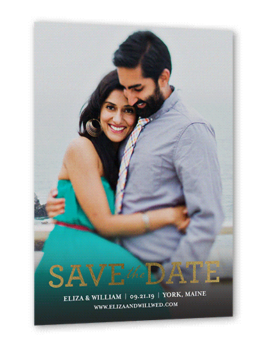 Gold Foil Save The Date