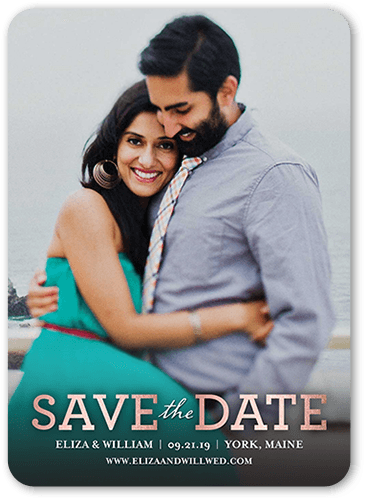 Focused On Forever Love Save The Date, none, Pink, 5x7, Standard Smooth Cardstock, Rounded