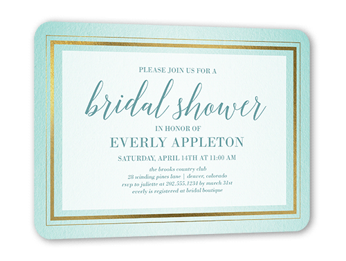 Blue Bridal Shower Invitations