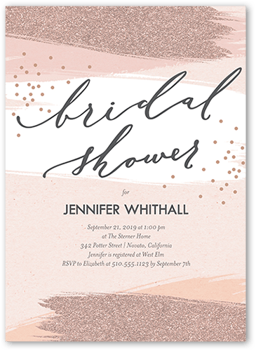 Captivating Romance Bridal Shower Invitation, Beige, 5x7 Flat, Matte, Signature Smooth Cardstock, Square, Hazelnut