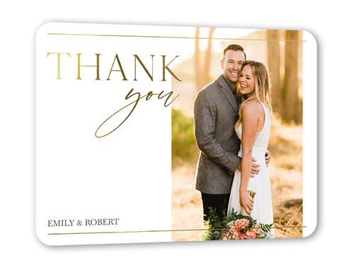 Gold Foil Wedding Thank You Cards