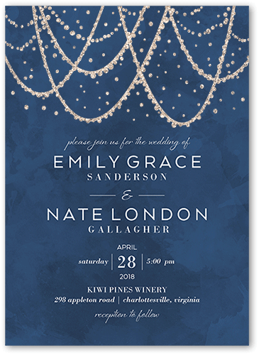 Rustic Blue Wedding Invitations