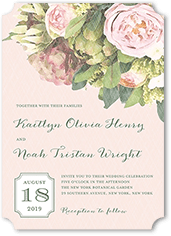 flowering affection wedding invitation
